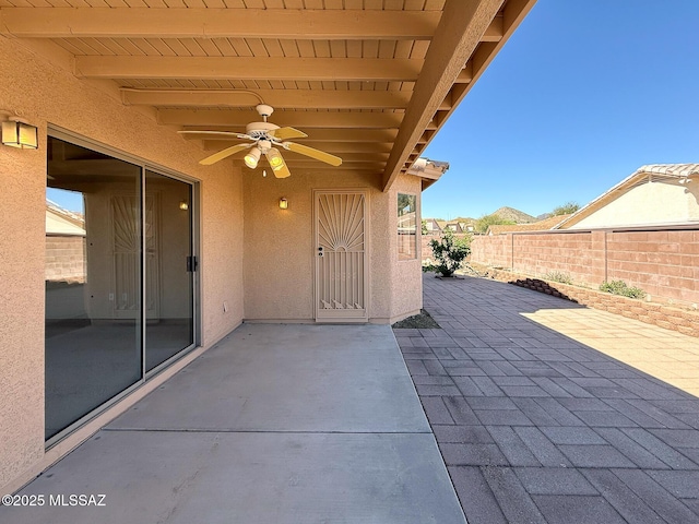 2582 W Brandy Crest Dr, Tucson, AZ 85713 - view of patio / terrace with a ceiling fan