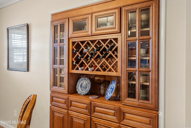 view of wine room