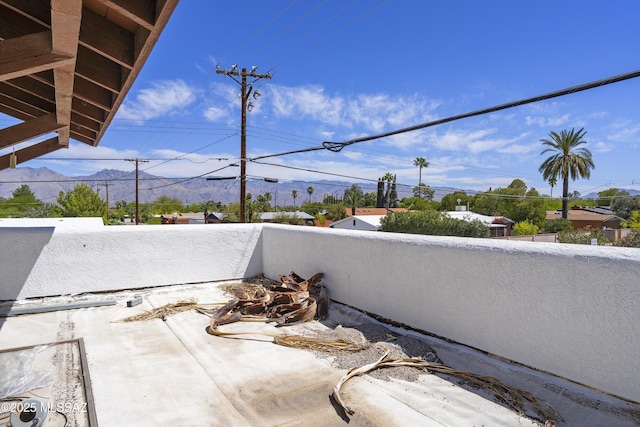 601 N Sahuara Ave, Tucson, AZ 85711 - view of patio / terrace with a fenced backyard and a mountain view