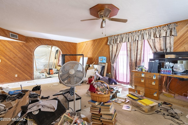 601 N Sahuara Ave, Tucson, AZ 85711 - bedroom with wood walls and visible vents