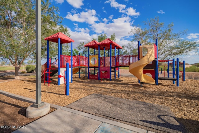 view of community jungle gym