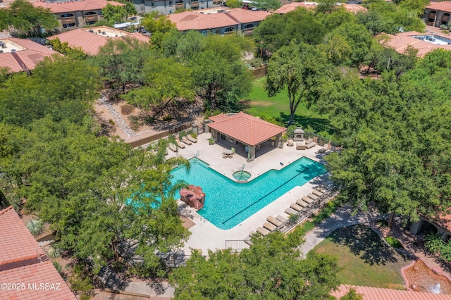 birds eye view of property
