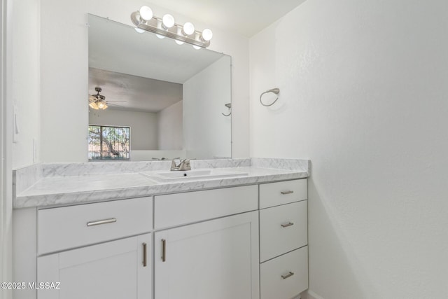 8341 E Placita Prado, Tucson, AZ 85710 - bathroom featuring vanity and ceiling fan