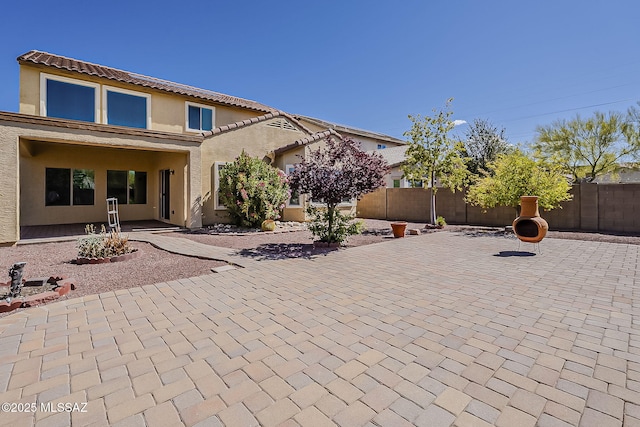 view of patio featuring a fenced backyard