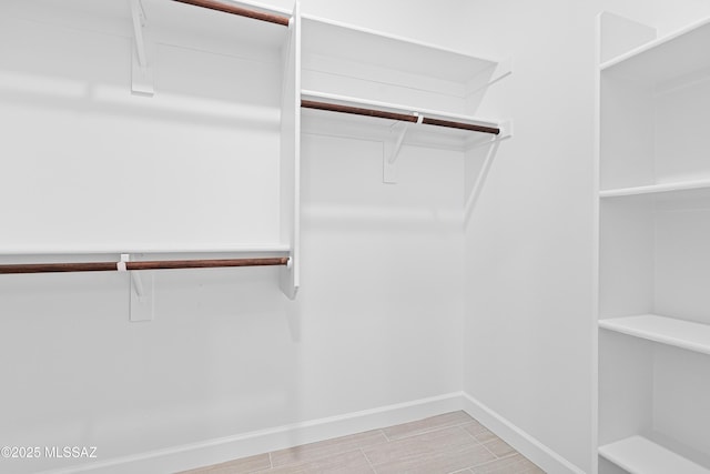 view of walk in closet