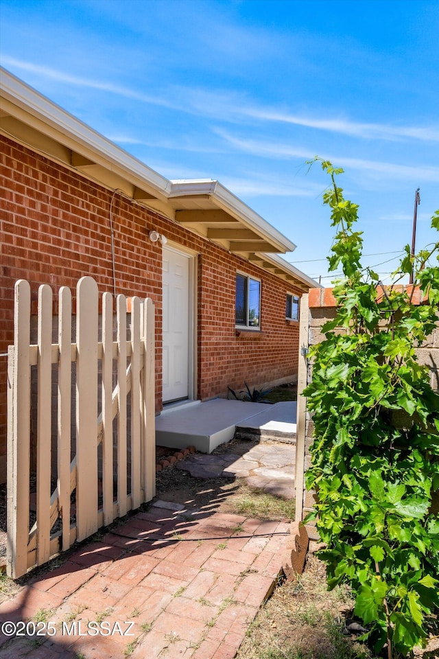 view of patio with fence