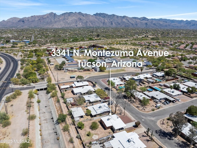 aerial view featuring a mountain view