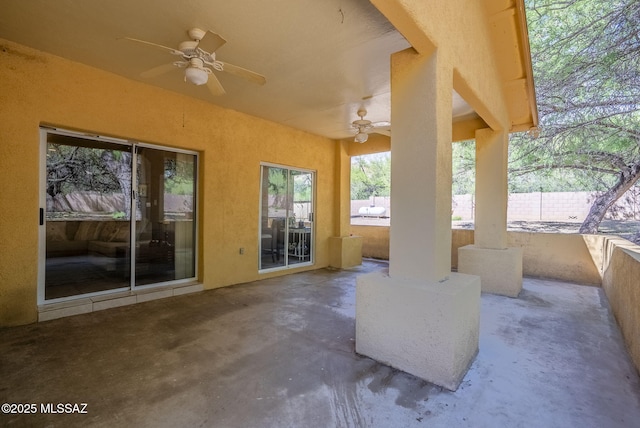 1351 Alma Ct, Rio Rico, AZ 85648 - view of patio / terrace featuring fence and a ceiling fan