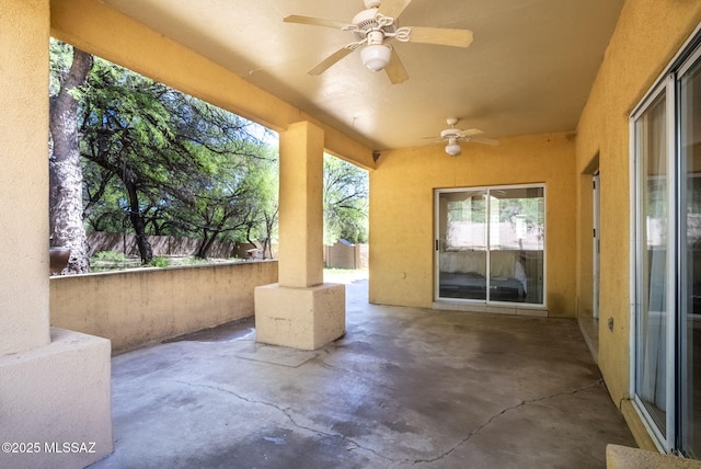 1351 Alma Ct, Rio Rico, AZ 85648 - view of patio featuring a ceiling fan and fence