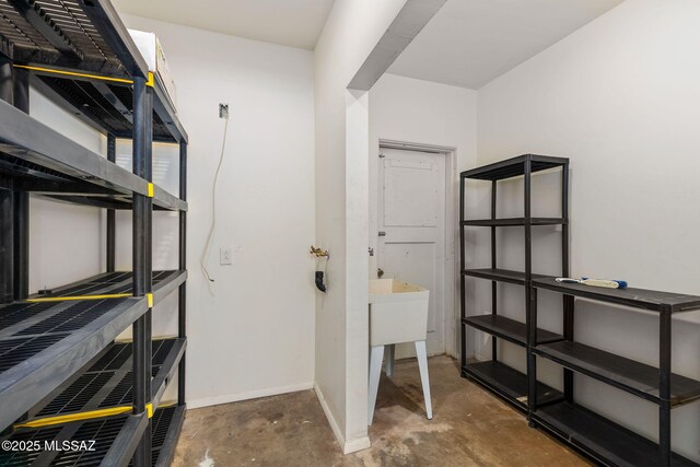 view of storage area