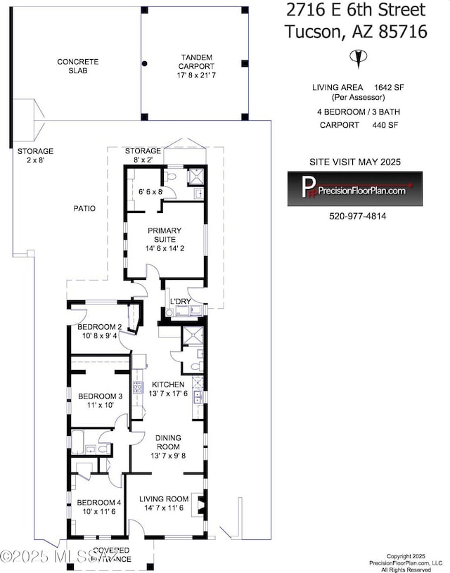 2716 E 6th St, Tucson, AZ 85716 - home floor plan