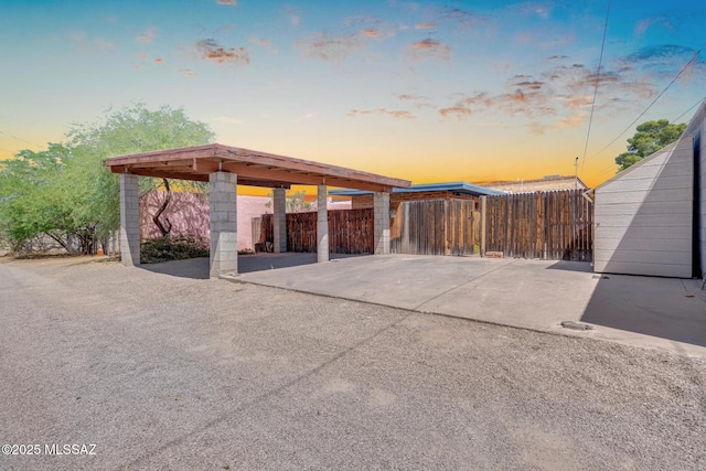 2716 E 6th St, Tucson, AZ 85716 - view of patio terrace at dusk