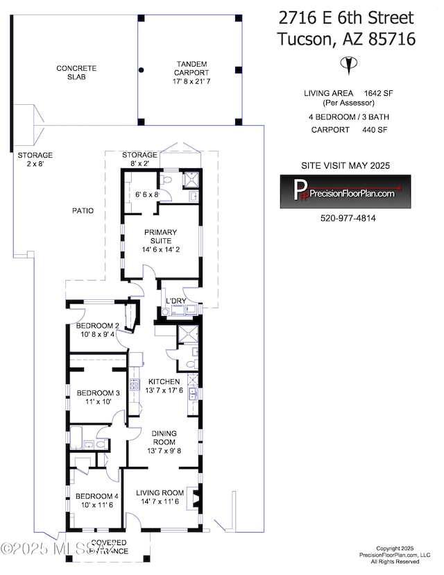 2716 E 6th St, Tucson, AZ 85716 - floor plan / room layout