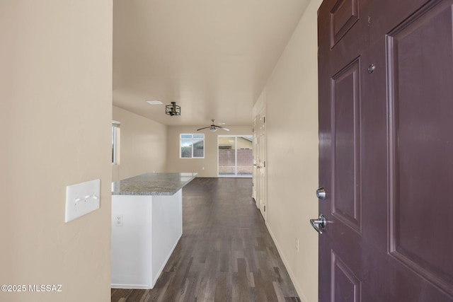 891 E Emma Maria St, Tucson, AZ 85706 - corridor featuring dark wood finished floors and baseboards