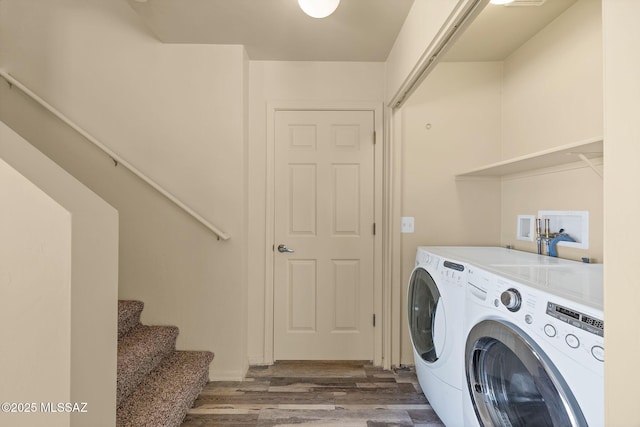 891 E Emma Maria St, Tucson, AZ 85706 - laundry area with separate washer and dryer, wood finished floors, and laundry area