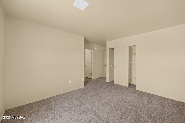 891 E Emma Maria St, Tucson, AZ 85706 - unfurnished bedroom with baseboards, visible vents, carpet, and a closet