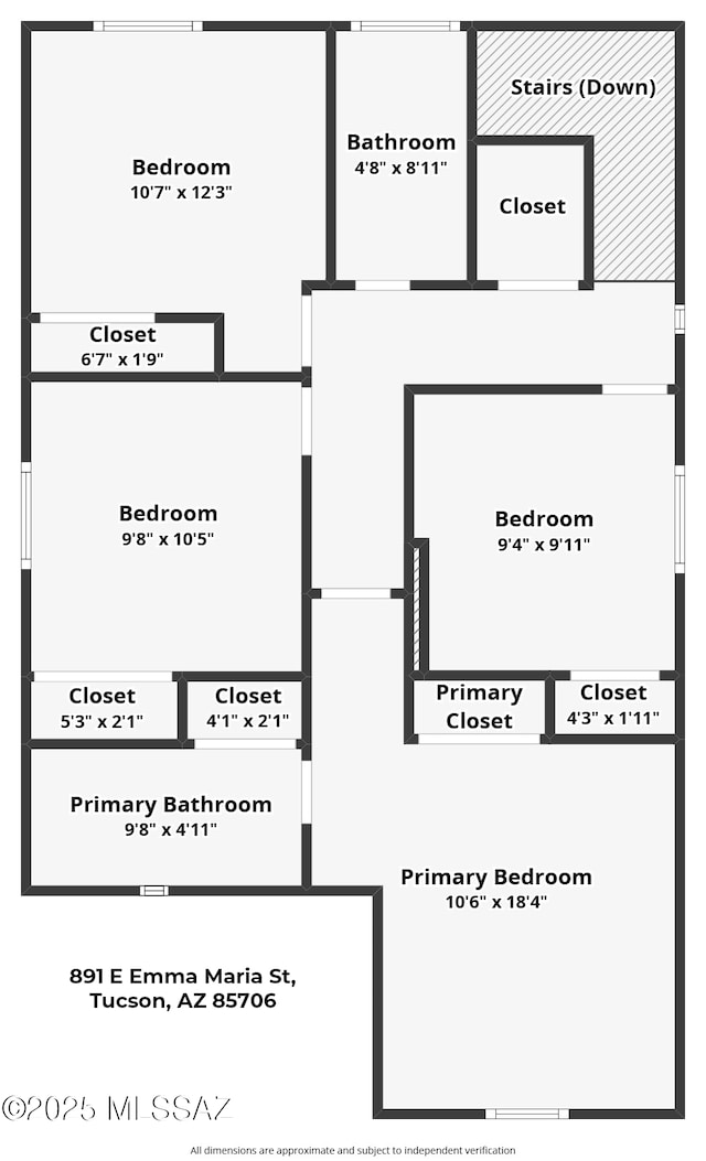 891 E Emma Maria St, Tucson, AZ 85706 - view of layout