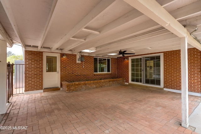 38 N Irving Ave, Tucson, AZ 85711 - view of patio / terrace with a gate and ceiling fan