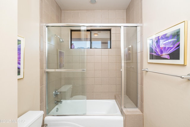5327 N Ventana Overlook Pl, Tucson, AZ 85750 - bathroom with enclosed tub / shower combo and toilet