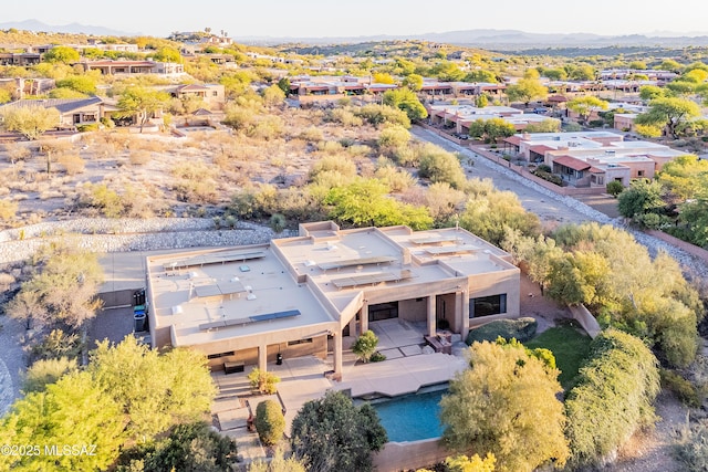 5327 N Ventana Overlook Pl, Tucson, AZ 85750 - aerial view featuring a mountain view and a residential view
