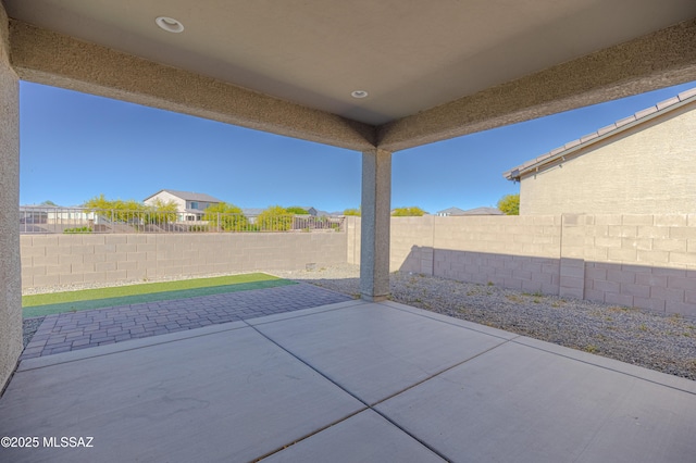 view of patio / terrace with a fenced backyard