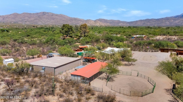 bird's eye view featuring a mountain view