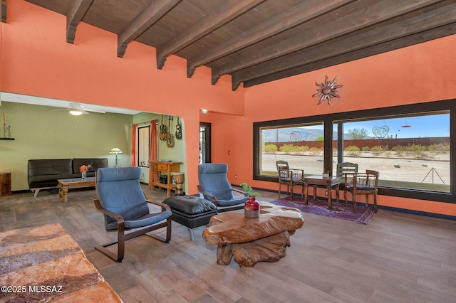 view of patio featuring ceiling fan