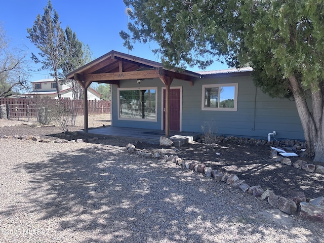 419 N Miller Ln, Saint David, AZ 85630 - view of front facade with fence