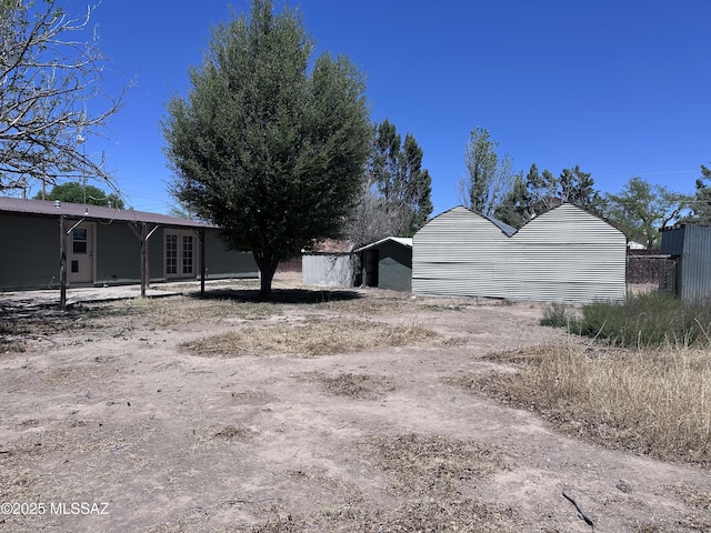 419 N Miller Ln, Saint David, AZ 85630 - view of yard featuring french doors