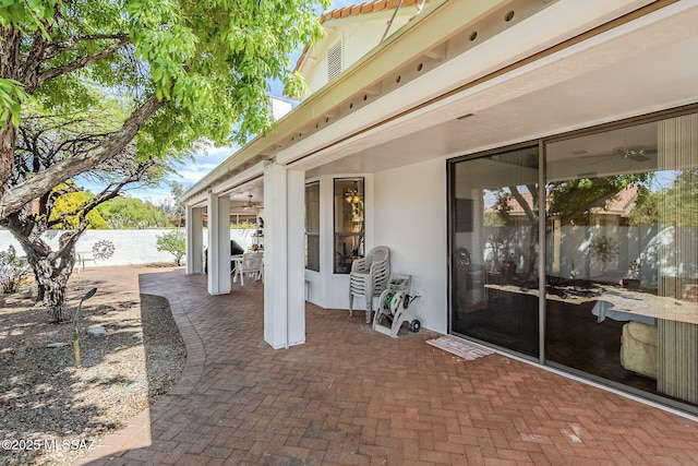 view of patio / terrace with fence