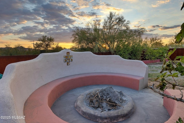 901 W Las Lomitas Rd, Tucson, AZ 85704 - view of patio featuring a fire pit