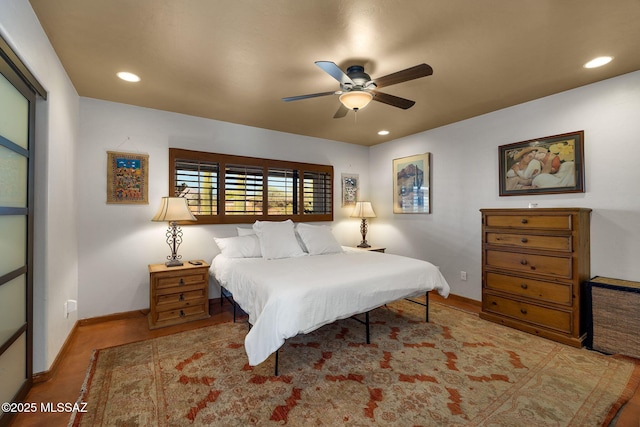 901 W Las Lomitas Rd, Tucson, AZ 85704 - bedroom featuring recessed lighting and a ceiling fan