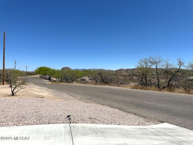 view of road featuring a mountain view