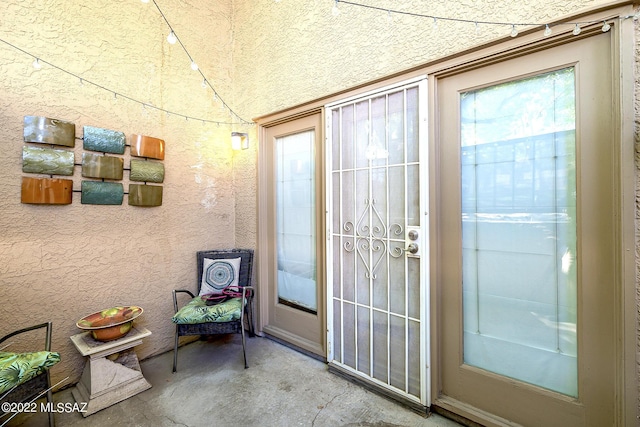 exterior space featuring concrete floors