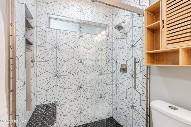6624 N Galaxy Rd, Tucson, AZ 85741 - bathroom featuring a stall shower and toilet