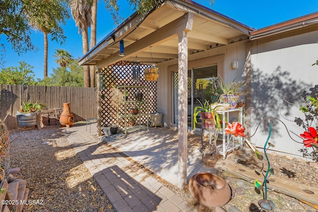 view of patio with fence