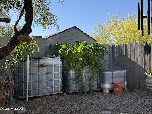 view of home's exterior with a fenced backyard