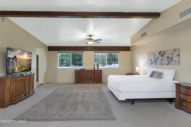 5122 W Camino De La Amapola, Tucson, AZ 85745 - bedroom with carpet flooring and beamed ceiling