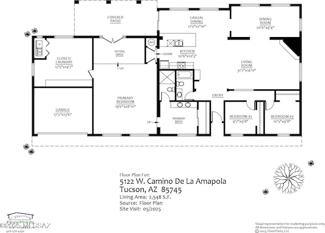 5122 W Camino De La Amapola, Tucson, AZ 85745 - floor plan / room layout