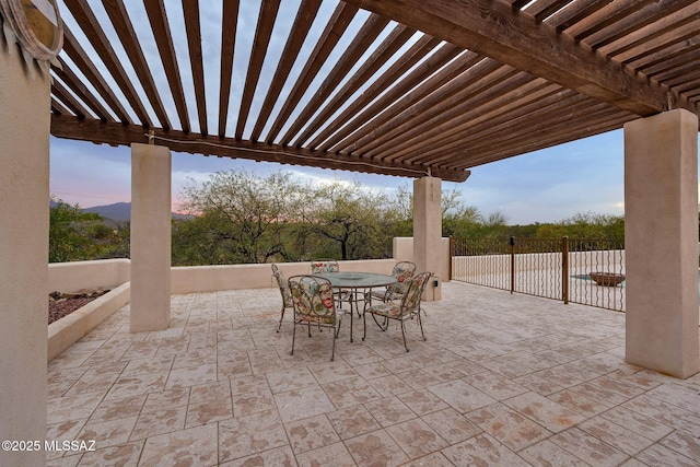 5122 W Camino De La Amapola, Tucson, AZ 85745 - view of patio with a pergola and outdoor dining area