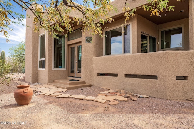view of home's exterior featuring stucco siding