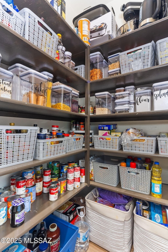 view of storage area