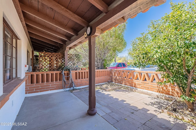 view of patio / terrace featuring a fenced backyard