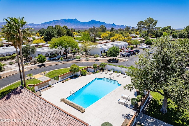 pool featuring a mountain view