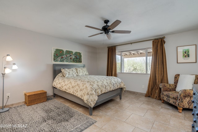 6261 N Placita De Rojelio, Tucson, AZ 85718 - bedroom featuring baseboards and a ceiling fan