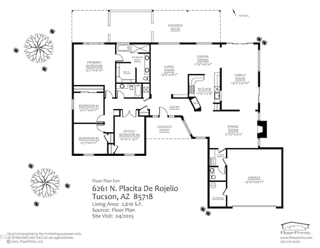6261 N Placita De Rojelio, Tucson, AZ 85718 - floor plan / room layout
