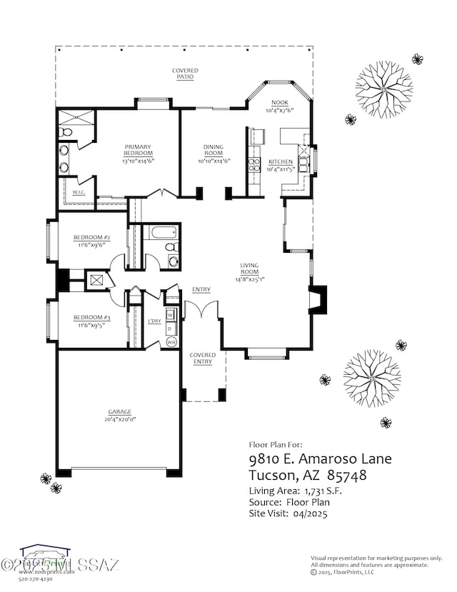 9810 E Amaroso Ln, Tucson, AZ 85748 - floor plan