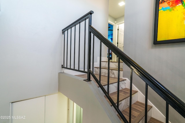 view of stairway