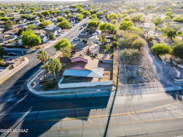 drone / aerial view featuring a residential view