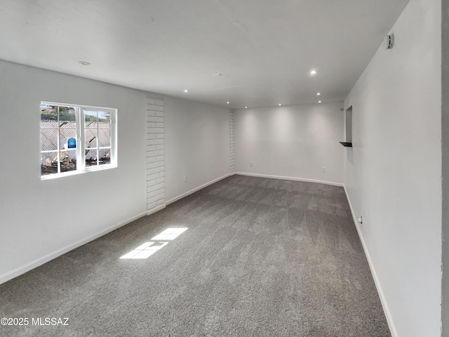 6760 S Calle Gavilan, Tucson, AZ 85746 - unfurnished room with baseboards, carpet flooring, and recessed lighting